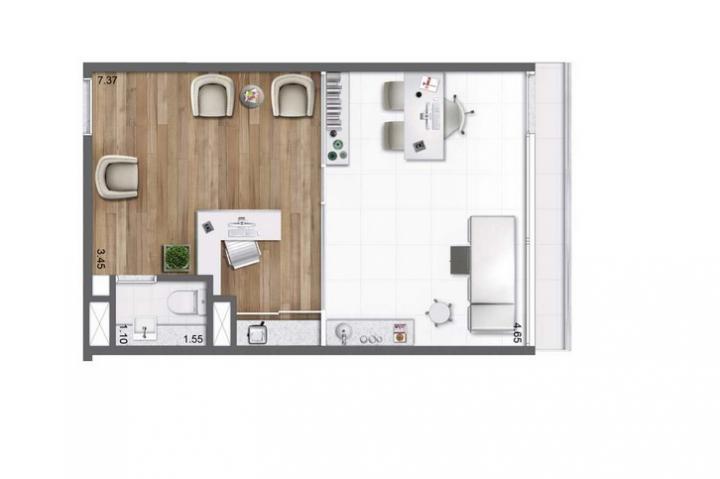 Sala-Conjunto, 84 m² - Foto 2