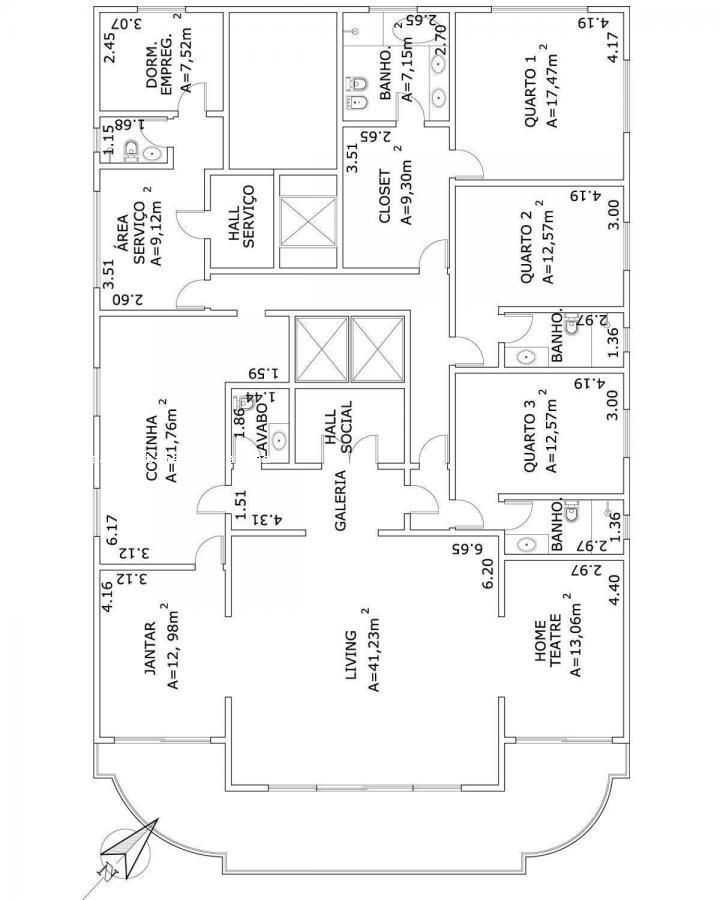 Apartamento, 3 quartos, 306 m² - Foto 2