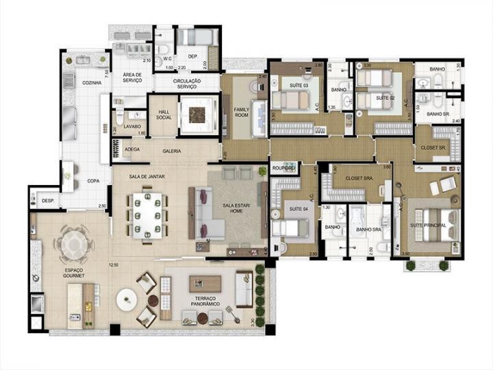 Apartamento, 4 quartos, 266 m² - Foto 12