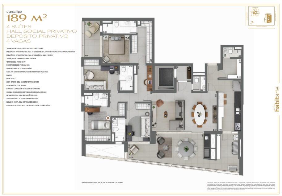 Apartamento, 4 quartos, 189 m² - Foto 11