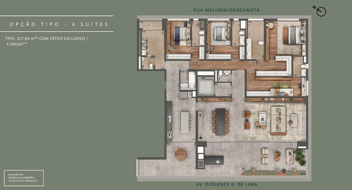 Apartamento, 4 quartos, 327 m² - Foto 3